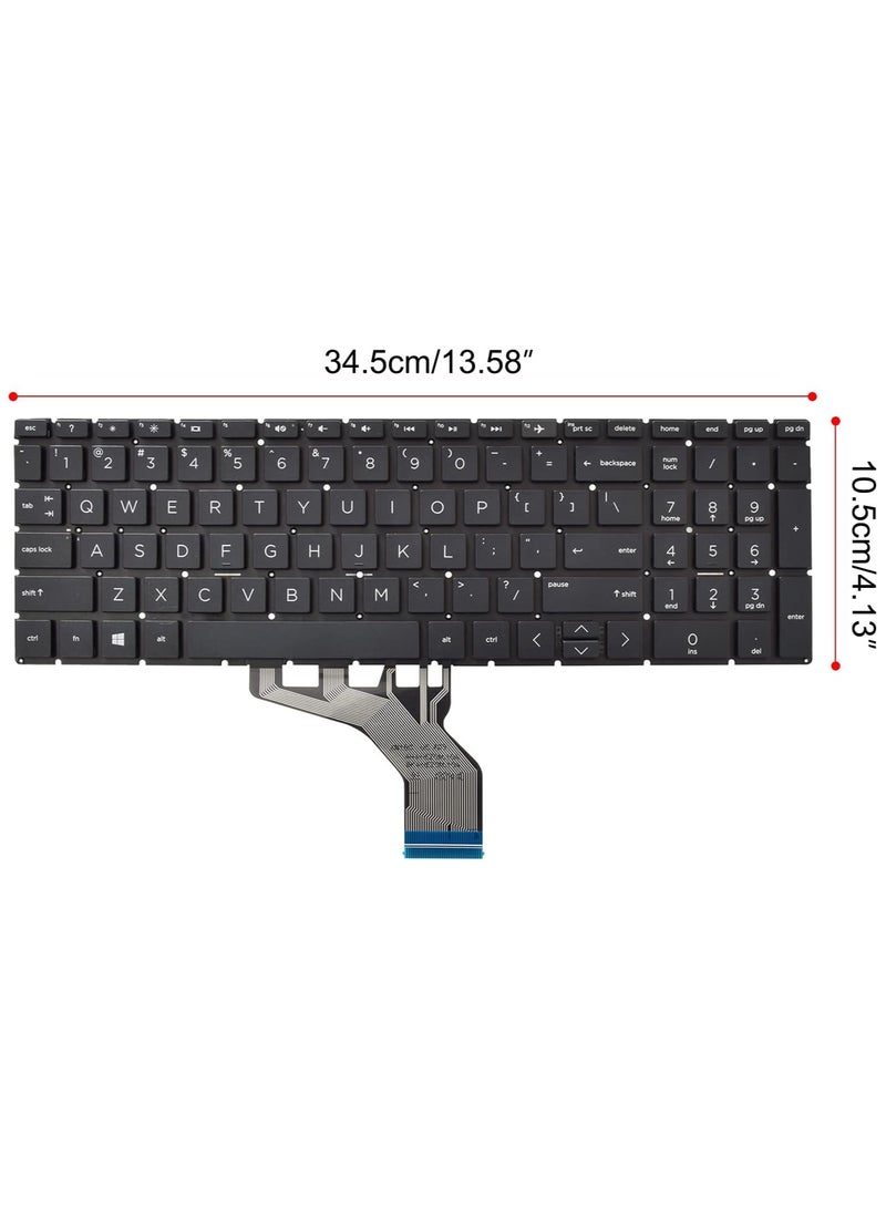 Replacement Keyboard Compatible with HP 250 G7 255 G7 15-DA 15-DB 15-DK 15-DR 15-DW 15-DU 15S-DU 15-DY 15s-DY 15s-EQ 15-EF 15s-FQ 15-GW 17-CA.Home 17-by Black US Layout  - Image 5