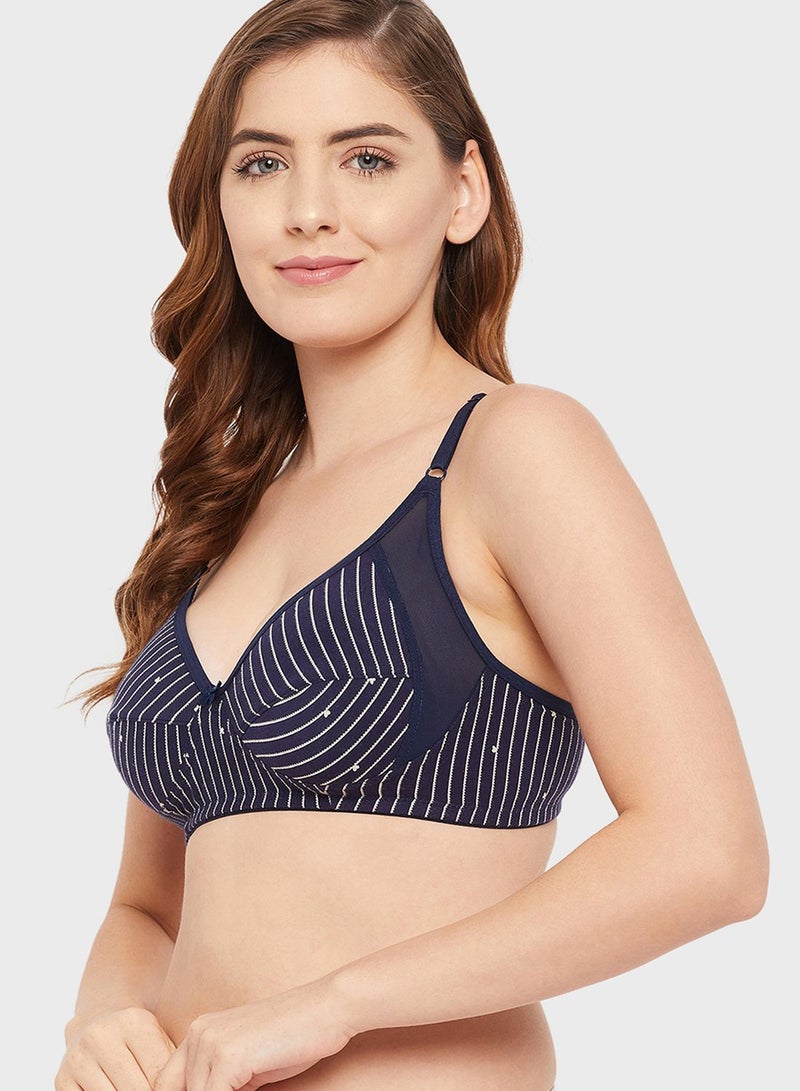 Clovia Striped Plunge Neck Bra - Image 4