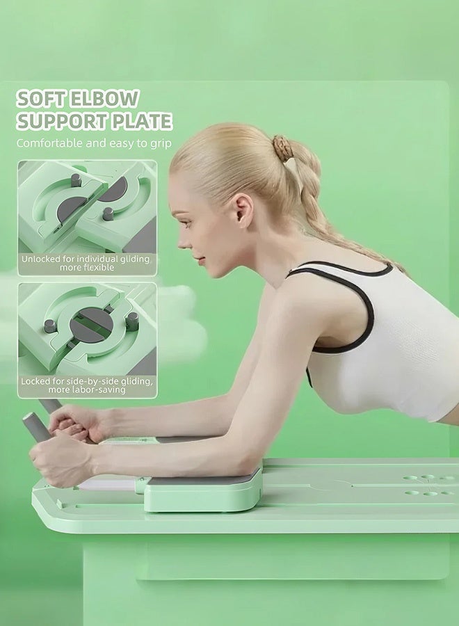 Jourvent Pilates Board - Pilates Reformer Set, Multi-Purpose Foldable Pilates Reformer Board for Home, 5 in 1 Pilates Sliding Board - Image 3