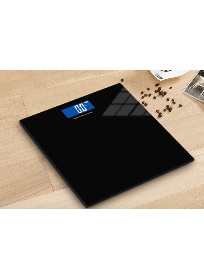 Miniso 28cm Tempered Glass Digital Body Weight Scale with Temperature Display  Model: SCTZC-220419(Black) 
