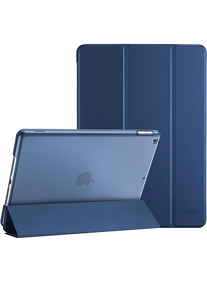 Ipad 10.2 Case 9Th Gen 2021/ Ipad 8Th Gen 2020/ 7Th Gen 2019, Slim Stand Hard Back Shell Protective Smart Cover Case For 10.2 Inch Ipad 9/8/7 -Darkblue