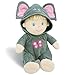 June Garden 12 Sweet Dolly Jacqueline Stuffed Ultra Soft Baby Elephant Doll for Birth and Up Removable Grey Outfit - Image 2