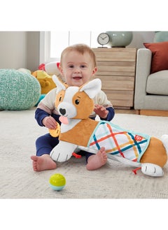 Fisher-Price Baby Tummy Time Toys, 3-In-1 Plush Puppy Wedge With Bpa-Free Teether Rattle And Mirror Toys  - Image 5