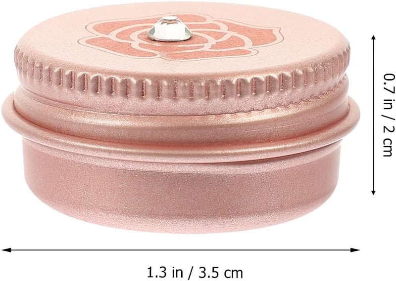 Rose Gold Aluminum Cream Case 5pcs 10G Reusable Screw Tins Multi-Function Lip Balm Containers for Travel and Home Skin Care Storage - Image 2