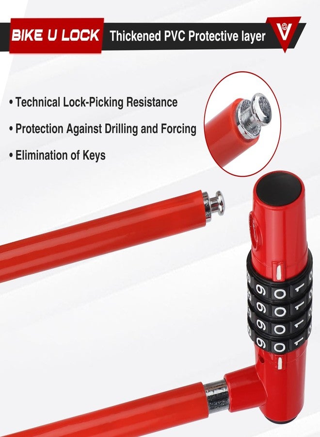 BALINGE Bike U Lock - Heavy Duty 4-Digit Combination U-Shaped Bicycle Lock for Maximum Security - Image 3
