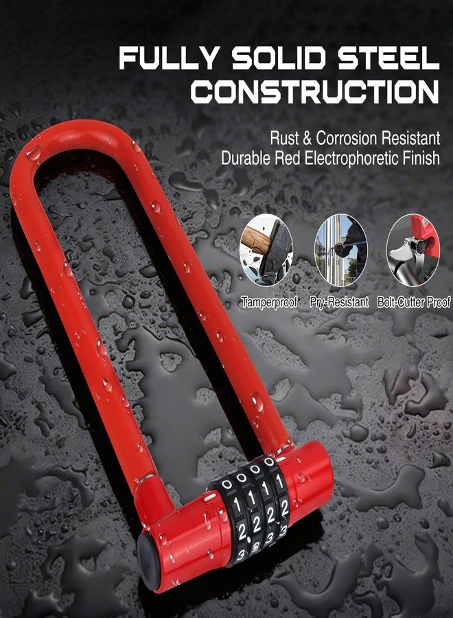 BALINGE Bike U Lock - Heavy Duty 4-Digit Combination U-Shaped Bicycle Lock for Maximum Security - Image 4