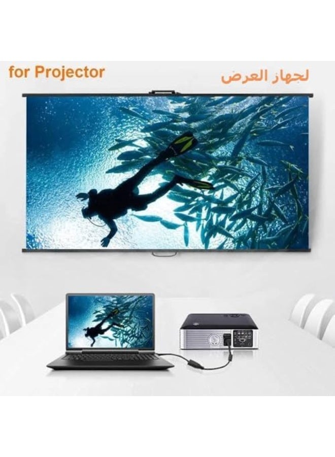 Display Port to VGA, 1080P DP to VGA Adapter Gold-Plated Display Port to Converter Male to Female Cable to Connect Your Computer to a Large Screen, Projector, Black - Image 5