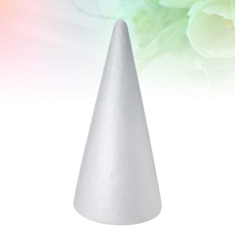 comfrt 2pcs Foam Cones Christmas Tree Cone Styrofoam Cones for DIY Modeling Craft Floral Arranging Supplies (38x13.5cm) - Image 5