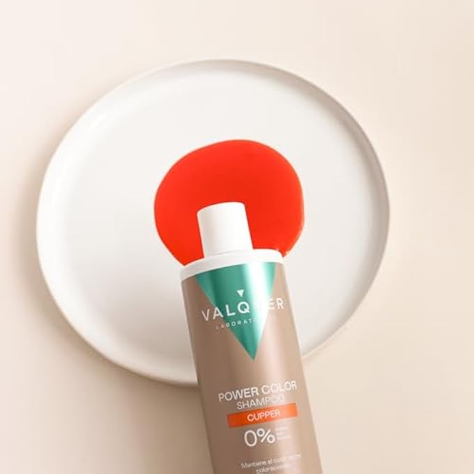 Valquer Laboratorios VALQUER PACK POWER COLOR COPPER COLOURED HAIR: SHAMPOO 400ML + MASK 275ML - TEMPORARY COLOURING - Image 3