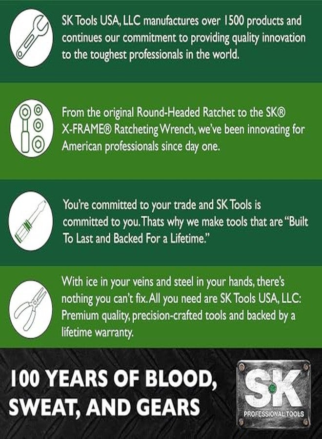 اس كي كي SK Tools USA محرك 3/8 بوصة، 13 مم، 12 نقطة، مقبس كروم عميق | 8433 - Image 3