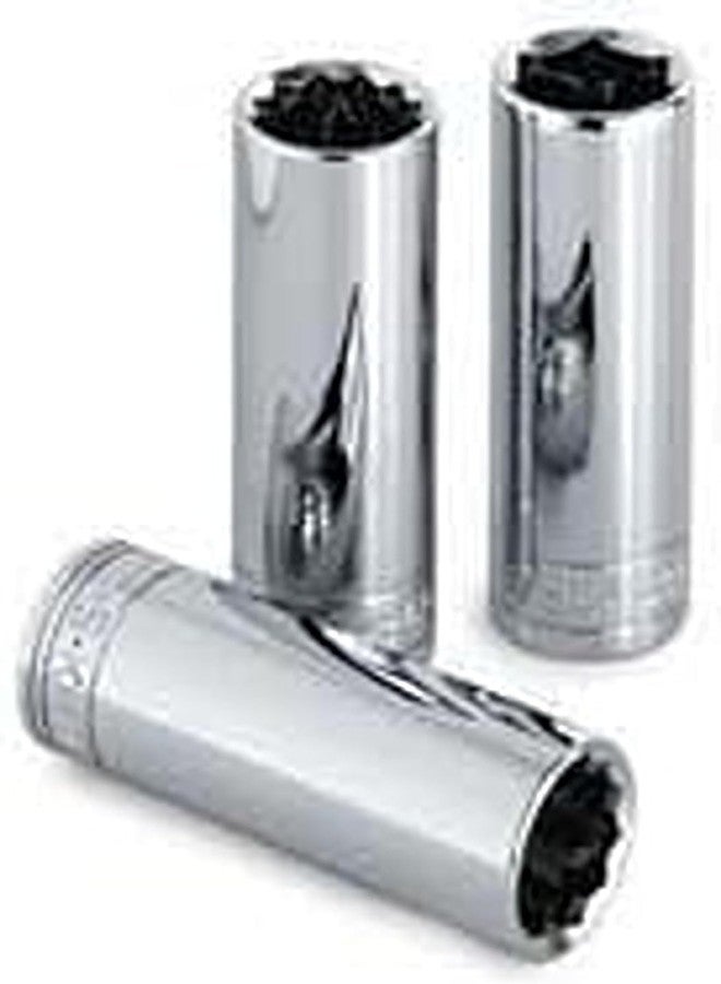 اس كي كي SK Tools USA محرك 3/8 بوصة، 13 مم، 12 نقطة، مقبس كروم عميق | 8433 - Image 1