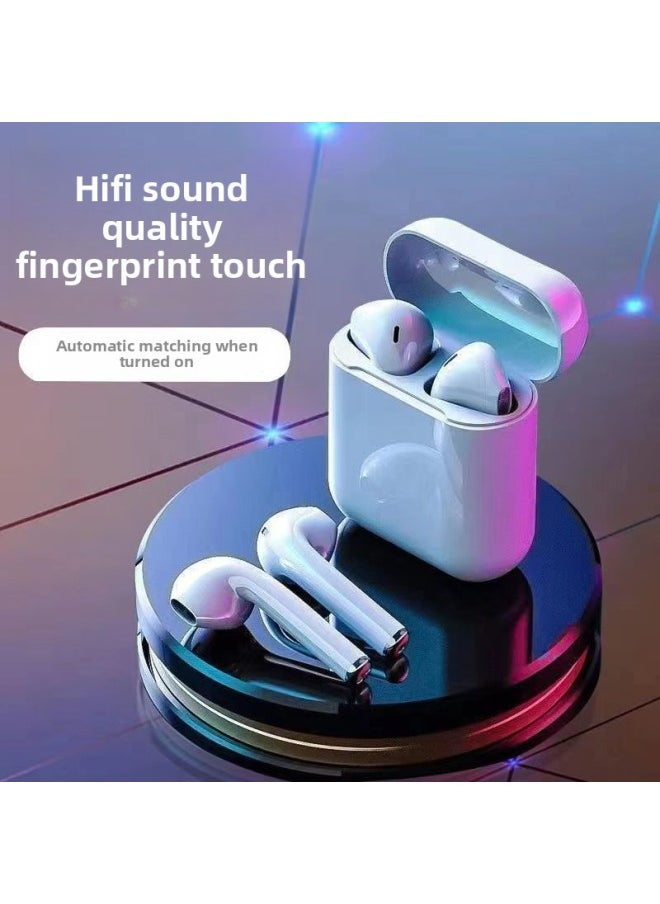 Wireless Sports Bluetooth Headset High Sound Quality Binaural In-ear For Apple Android For Huawei OPPOvivo Universal-Color:White  - Image 1