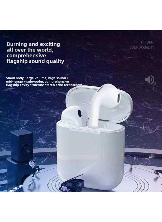 Wireless Sports Bluetooth Headset High Sound Quality Binaural In-ear For Apple Android For Huawei OPPOvivo Universal-Color:White  - Image 4