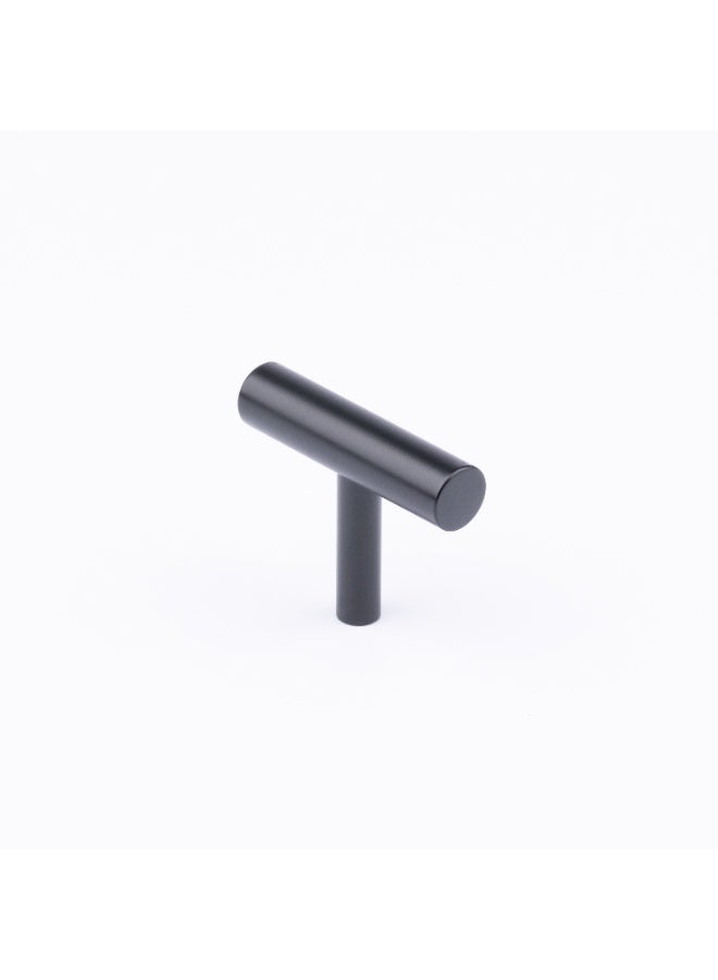 CINCINNO Vigor Premium Solid Brass T-Knob Handle With Soft Straight Leg 50x37x12mm With 2-Year Colour Warranty – Stylish & Durable for Drawers, Kitchen Cabinets & Furniture (Matt Black)  - Image 2