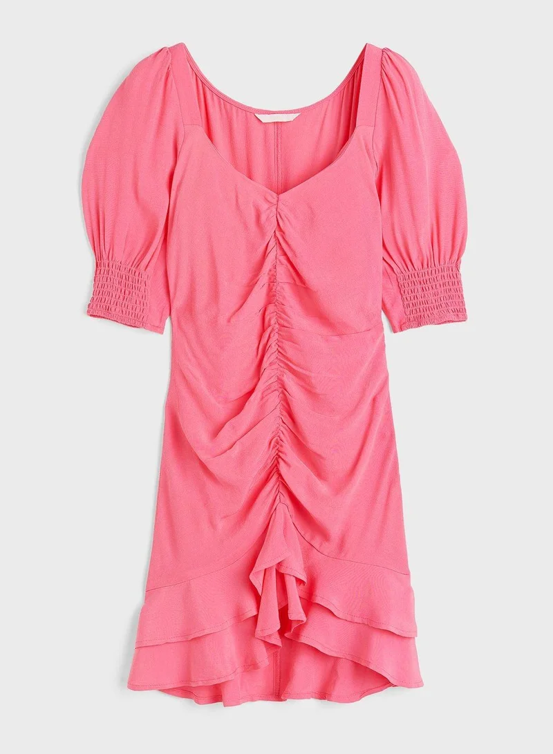 H&M Ruched Mini Dress