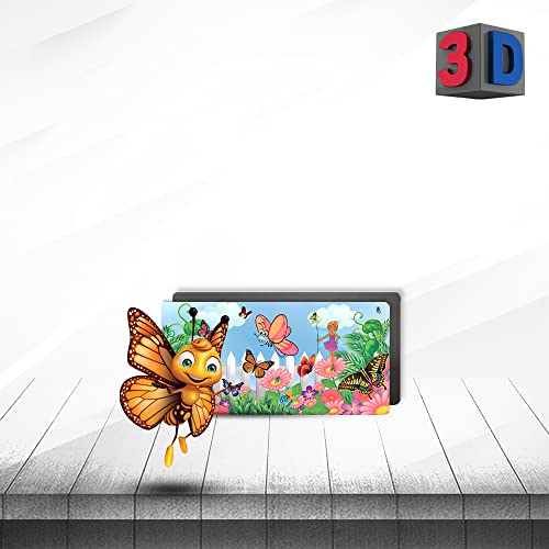 Ultra 3D Multipurpose Stylish Fridge Magnets for Refrigerator of Cartoon Magical Fairy Butterfly Flowers Theme - Image 2