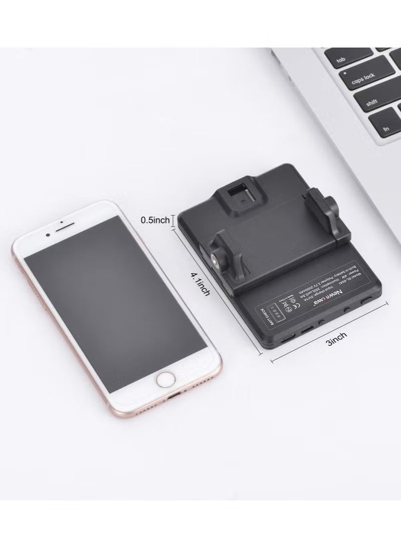 MOSH High-power 60-LED Rechargeable Selfie Light with Front & Back Clips, 3 Light Modes and 10 Brightness Levels, Ideal for Makeup, Selfies, Vlogs, Video Conferences on Smartphones, Tablets, Laptops - Image 3