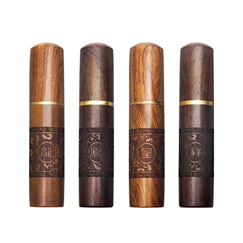 Huwane Toothpick Holder Portable Wood Toothpick Case Waterproof Handmade Craft Toothpick Pocket Box for Storage Toothpicks, Needle, Pill, Cotton Swab, Bead, Ear Pick, and Other Small Object (4 Packs) - Image 1