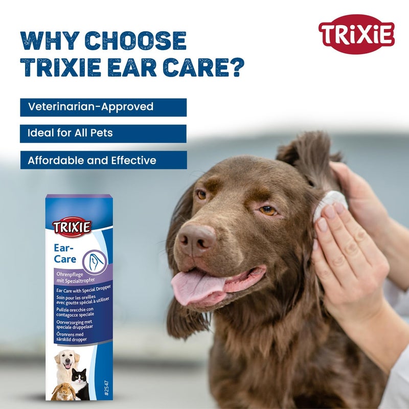 Trixie : - Ear Care for Dogs Cats and Other Small Animals | Offers Top Protection Against Dirt, Cleans and Maintains The Ear | Especially Suitable for Dogs with Droopy Ears – 50ml - Image 3