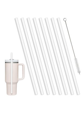 8 Pack Replacement Straws Compatible with Stanley 40/30 oz Cup Tumbler, Reusable Plastic Straws with Cleaning Brush, Compatible with Stanley Adventure Travel Tumbler Accessories（12.5inch Long） - pzsku/Z45BC0A6896402141919CZ/45/_/1724382065/7cad4ad9-df6a-4254-bef7-72476dc2b601