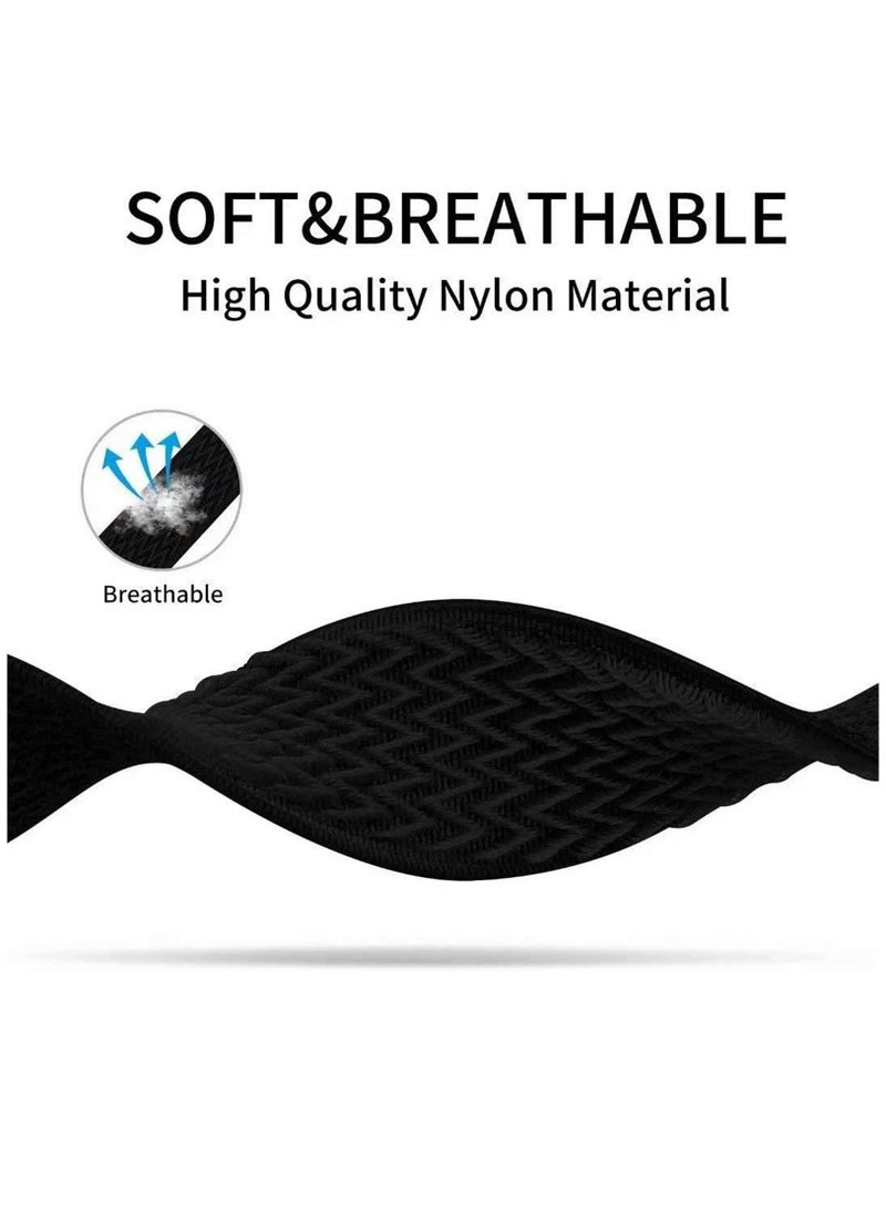 SOLARAE Elastic Strap Compatible with Fitbit Versa 3/ Fitbit Sense Strap,Adjustable Nylon Sports Straps for Women Men,Breathable Replacement Wristband - Image 3