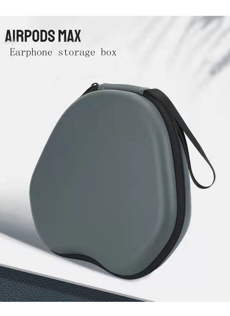 SYOSI - Hard Case  for Airpods Max Headphones, Carrying Case Storage Travel Case Fashion PU Case Wireless Headphones EVA Storage Case Protective Case Cover (Gray) - Image 1