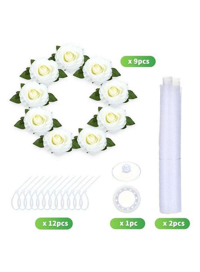 جي هول مجموعة شرائط باقة الزهور الاصطناعية، زهور سيارة الزفاف لتزيين حفل الزفاف - Image 3