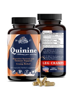 Quinine Tablets Cinchona Bark Quinine Supplement Quinine Capsules 1000 Mg Quinine Bark For Leg Cramps Made In Usa 1 Pack (110 Pcs)
