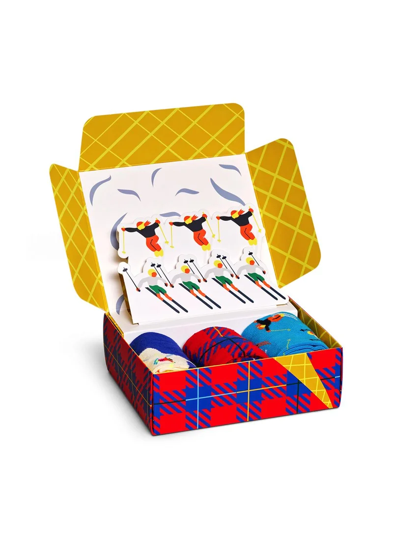 Happy Socks 3-PACK DOWNHILL SKIING SOCKS GIFT SET