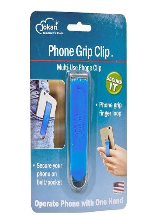 Jokari Universal Hands-Free Phone Holder. Ultra Strong Adhesive Mounted Belt Clip and Finger Grip for Easy One Handed Phone Use on The Go. Keep Expensive Cell Phones from Slipping Out of Pockets (1) - Image 1