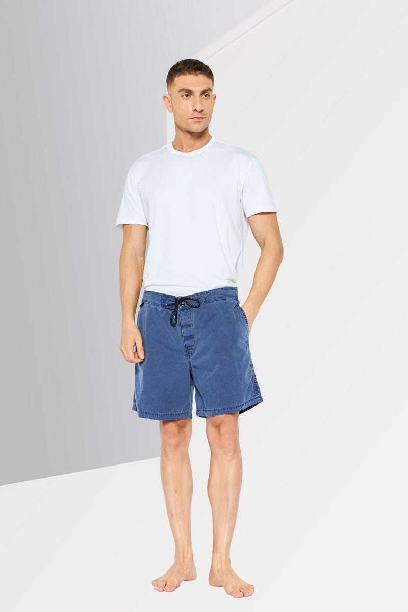 Sundek Men Washed Shorts, Blue - Image 2