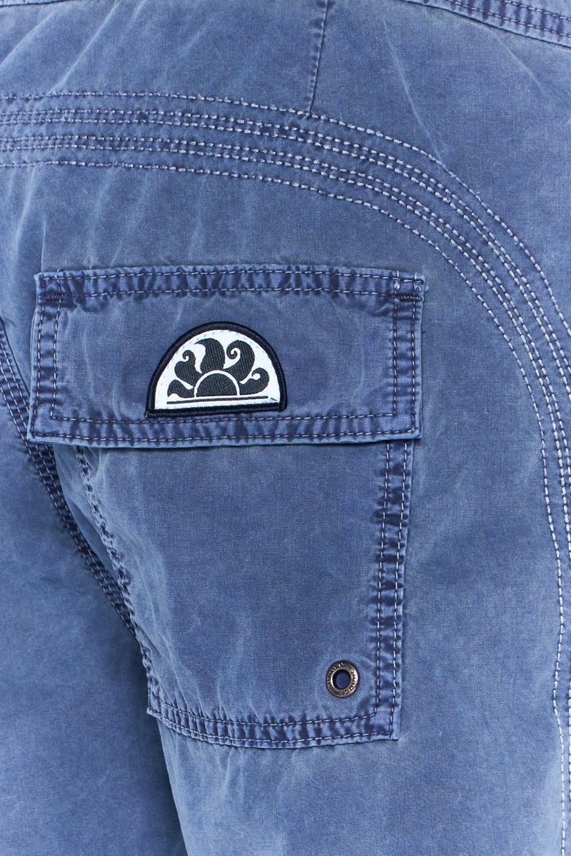 Sundek Men Washed Shorts, Blue - Image 4