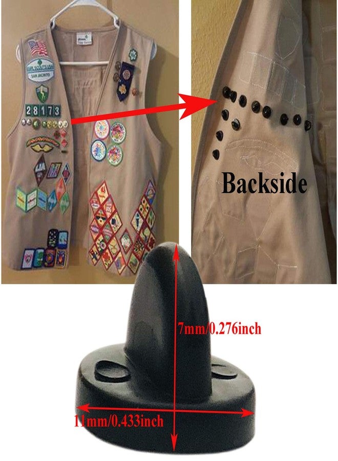 مونوشيف ٥٠ قطعة من دبابيس التثبيت المطاطية، ودبابيس التثبيت على شكل فراشة من مادة PVC، ودبابيس تثبيت الياقات المطلية بالمينا، وحافظات القبعات، وبدائل لشارات الزي الرسمي، ودبابيس ربطات العنق المريحة، ومشابك تثبيت خلفية، باللون الأسود. - Image 2