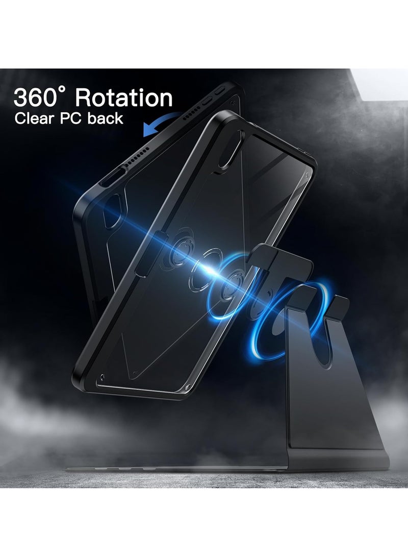 DUSALA 2 in 1 Rotating Case for iPad Mini 4 2015 (4th Generation 7.9 inch) with Pencil Holder,360 Degree Rotation Protective Stand Slim Cover Clear Back, Auto Wake/Sleep With Tempered Glass - Image 5