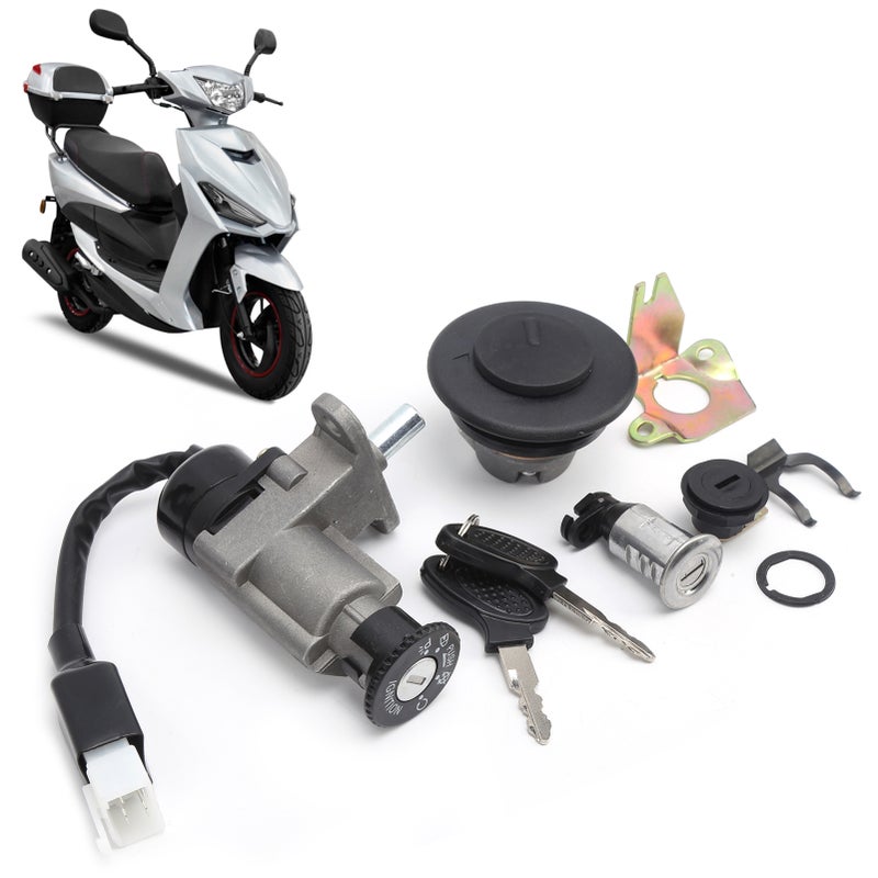 Ignition Switch Assembly: 50cc 150cc 139QMB GY6 High-quality Metal & ABS Replacement Part - Perfect Fit Easy Non-Destructive Installation for Chinese Moped Gas Scooter Motorcycle Repair - Image 4
