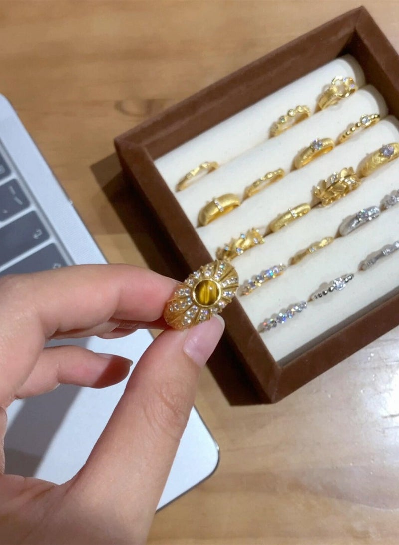 6 Pcs Rings Assorted Set, Blind Box Rings for Women, a set with silver and gold color options, Gift for Women Girls - Image 1