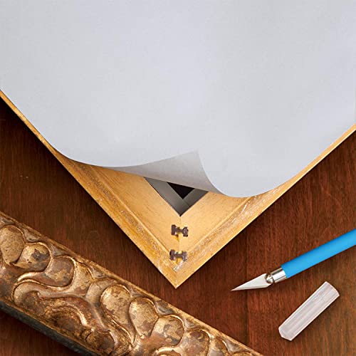 Lineco Frame Backing Paper. Buffered, Acid-Free, Lignin-Free. 12 X 72'' Rolls with 0.006 Inch Thickness. Moderate Porous for Breathability, Ideal for Framing Backs, Conservation. Light Gray. - Image 3