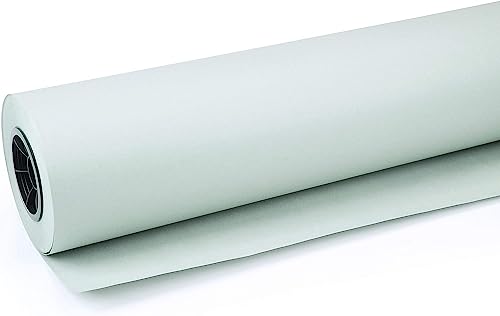 Lineco Frame Backing Paper. Buffered, Acid-Free, Lignin-Free. 12 X 72'' Rolls with 0.006 Inch Thickness. Moderate Porous for Breathability, Ideal for Framing Backs, Conservation. Light Gray. - Image 1