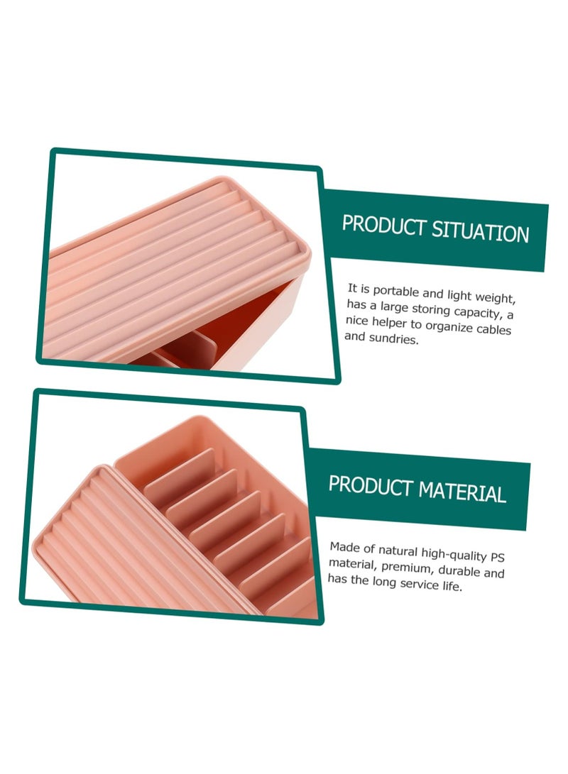 Oasisgalore Electrical cords concealer Charging Cord Organizer Accessories,Multi-Functional Storage Box for Kids' Toys and Essentials Storage（Pink） - Image 5