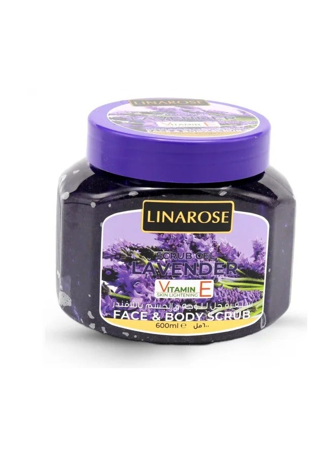 لينا روز سنفرة جل للوجه والجسم بالافندر 600 مل