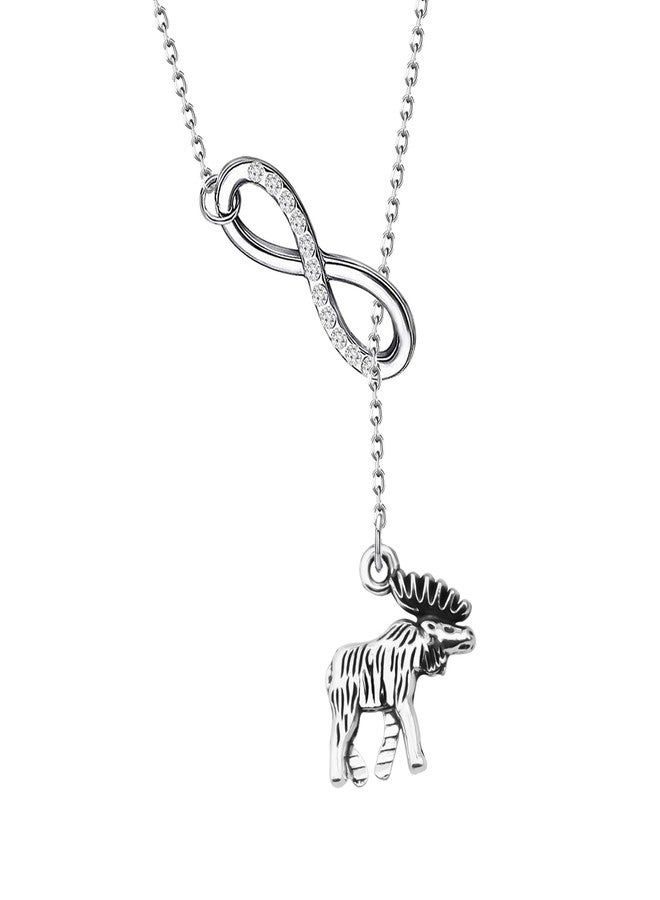 MAOFAED Moose Necklace - Moose Spirit Balanced Strong Kind - Inspirational Gift - Image 2