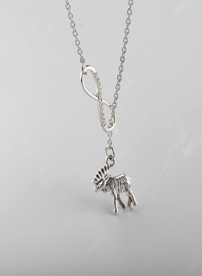 MAOFAED Moose Necklace - Moose Spirit Balanced Strong Kind - Inspirational Gift - Image 5