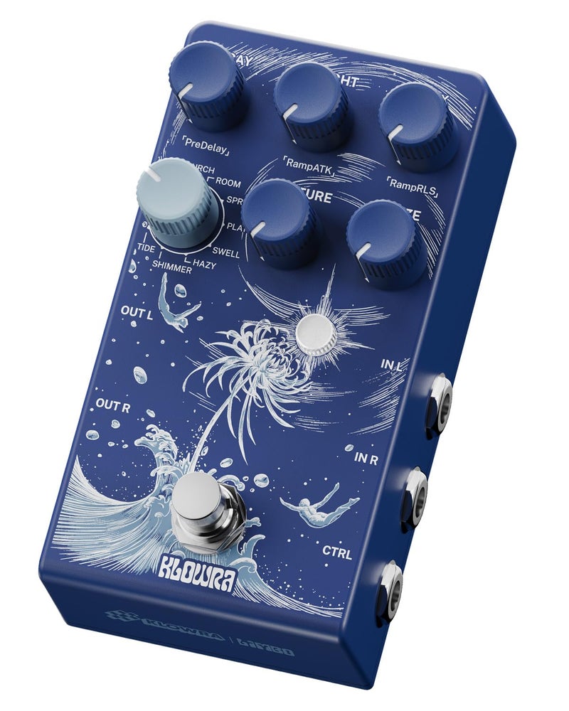 Klowra Limbo Stereo Reverb Pedal with Shimmer, Tide & Freeze - 9 Ambient Effects for Electric Guitar, Bass & Synth - Analog Dry Through for Zero Tone Loss - Ideal for Worship, Shoegaze & Live Gigs - Image 1