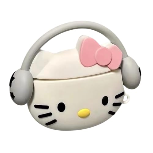 FLORICAN 3D Case for Apple Airpods 4 (2024) Cute Design Suitable ONLY for AirPods 4 / AirPods 4 ANC with Shockproof Full Protection (White Cat) (White Cat) - Image 1