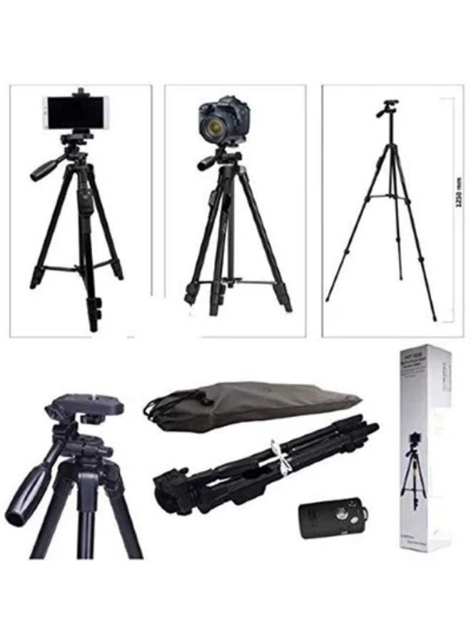 Yufeng Yunfeng 3388 DSLR Camera Tripod with Mobile Clip Holder, 2-Section Lever-Lock Legs for Easy Height adjustments for Camera and Smartphones.  - Image 4