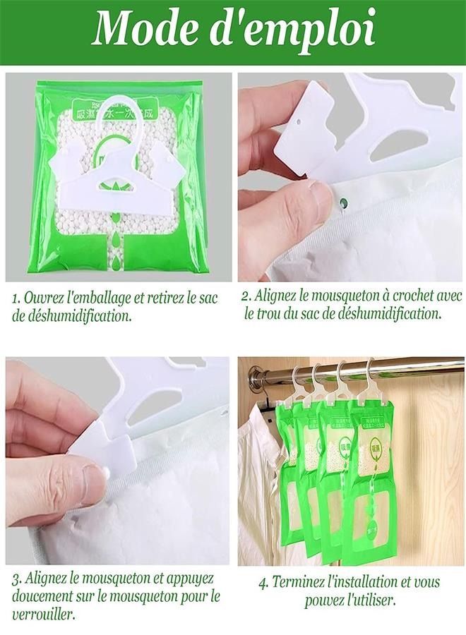 10 Pack of Moisture Absorber Closet Hanging Dehumidifier Anti Mould Anti Humidity Bag for Kitchen Bathroom Cabinet Car  - Image 3