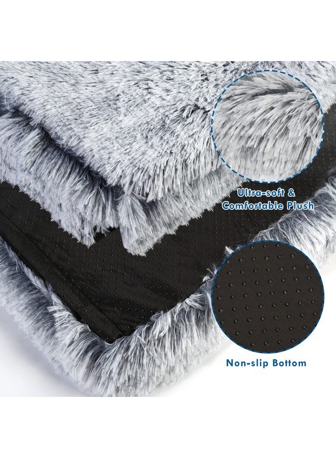 SSAWcasa Dog Bed with Cover Cave, Orthopedic Dog Bed with Blanket, 33.5 * 27.6'' Rectangle Pet Crate Cozy Cuddler Mat, Anti-Anxiety Memory Foam Calming Pad for Puppy Cat with Removable Washable Cover - Image 3