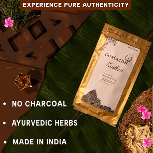 GOW DURBAR GowDurbar Zipper Agarbatti Kasturi Oil Fragrance 150g (Pack of 2) | Organic Incense Sticks with Panchagavya | Coal-Dust-Free | for Pooja, Yoga & Meditation - Image 2