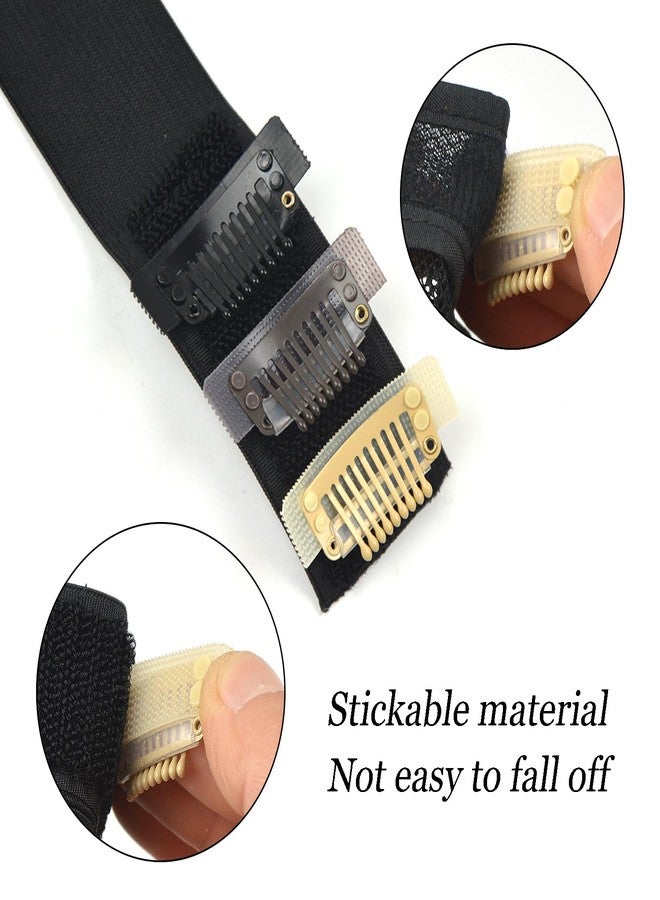 YTBYT 3 Pcs Invisible Elastic Wire Fishing Line with 4 Pcs Stickable Wig Clips for Hair Extensions (Blonde) - Image 5