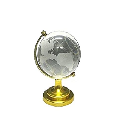 SoilMade Crystal Globe, Round Shape, Glass and Metal Made, Size Aprox 4.5cm and 60g, Pack of 1 Crystal Globe in Box - Image 3